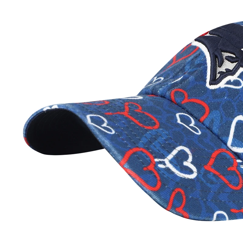 Casquette ajustable « 47 Navy New England Patriots » pour filles de l'école maternelle