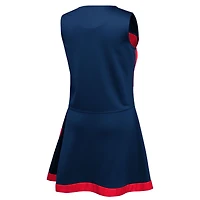 Filles préscolaire marine New England Patriots deux pièces Cheer Captain Jumper Dress avec Bloomer Set