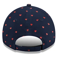 Girls Toddler Navy New England Patriots Hearts 9TWENTY Adjustable Hat