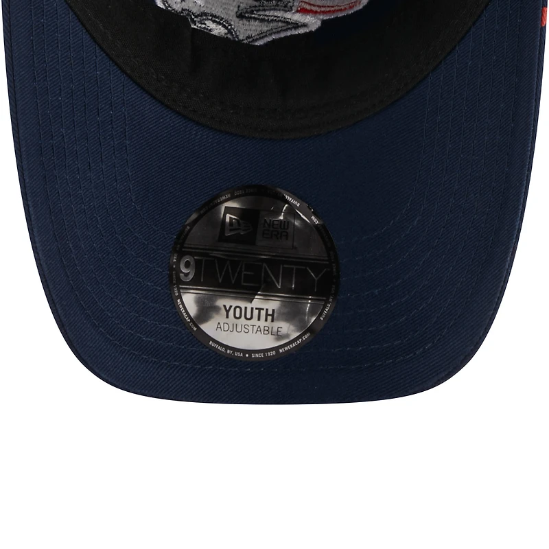 Girls Toddler Navy New England Patriots Hearts 9TWENTY Adjustable Hat