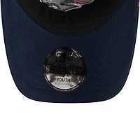 Girls Toddler Navy New England Patriots Hearts 9TWENTY Adjustable Hat