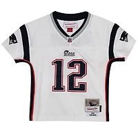 Maillot réplique Legacy 2000 blanc Tom Brady des New England Patriots pour bébé Mitchell & Ness