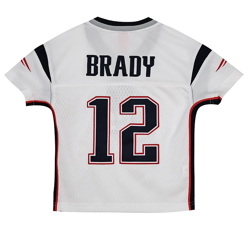 Maillot réplique Legacy 2000 blanc Tom Brady des New England Patriots pour bébé Mitchell & Ness