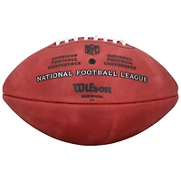 Ballon de football américain Wilson Duke en couleur, autographié par Julian Edelman (New England Patriots), avec inscription « MVP du Super Bowl LIII ».