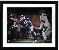 Kayshon Boutte New England Patriots Autographed 16" x 20" 2025 AFC Divisional Round One-Handed Touchdown Catch Spotlight Photograph