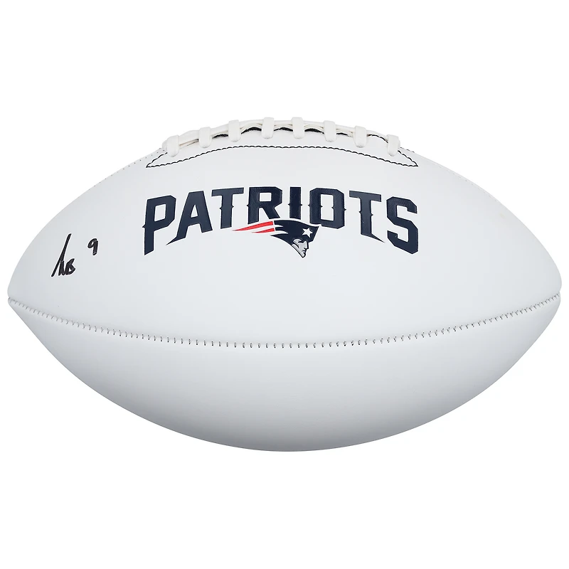 Ballon de football américain Franklin White Panel autographié par Kayshon Botte des New England Patriots