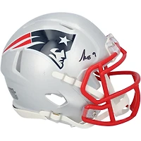 Mini-casque Riddell Speed ​​autographié par Kayshon Boutte, des New England Patriots