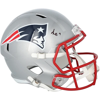Kayshon Boutte New England Patriots Autographed Riddell Speed Replica Helmet