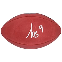 Ballon de football américain Wilson Duke en couleur, autographié par Kayshon Botte des New England Patriots