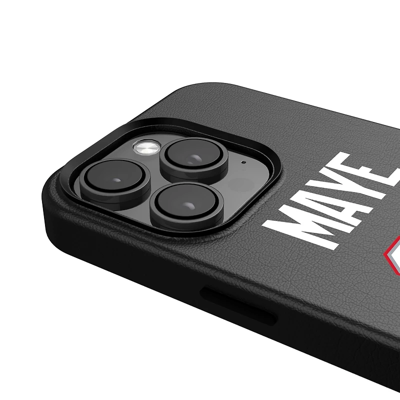Étui magnétique Keyscaper Drake Maye noir pour iPhone, aux couleurs des New England Patriots