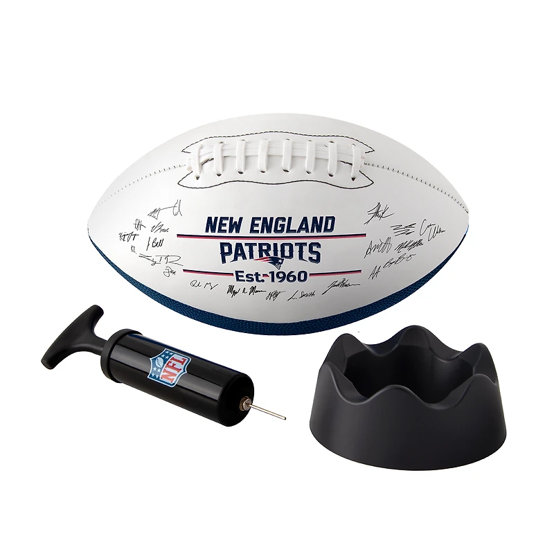 Ballon de football américain autographié Logo Brands New England Patriots 2025