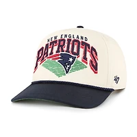 Casquette ajustable Pomona Rope Hitch crème New England Patriots '47 pour homme