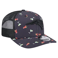 Men's New Era  Navy/Black New England Patriots Adventure Drinks Pattern 9SEVENTY Stretch-Snap Hat