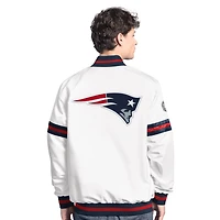 Men's Starter  White New England Patriots Scout Full-Snap Varsity Jacket
