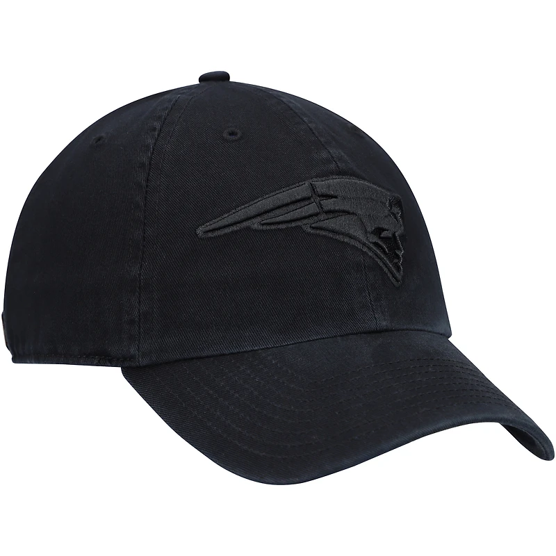 Men's '47 Black New England Patriots Team Tonal Clean Up Adjustable Hat