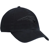 Men's '47 Black New England Patriots Team Tonal Clean Up Adjustable Hat