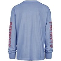 T-shirt à manches longues rétro bleu « 47 » pour homme des New England Patriots, Cairn Ravine Foundation