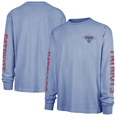 T-shirt à manches longues rétro bleu « 47 » pour homme des New England Patriots, Cairn Ravine Foundation