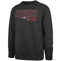 Men's '47 Charcoal New England Patriots Locked Headline Pullover Sweatshirt
