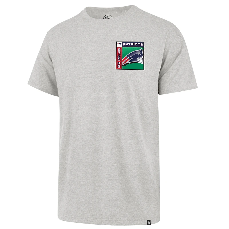 Men's '47  Gray New England Patriots Chrome Plate Franklin T-Shirt