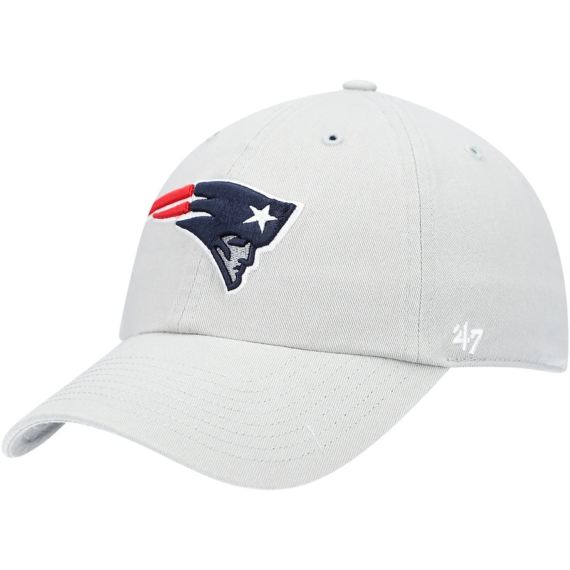 Casquette réglable Clean Up des New England Patriots '47 grise pour homme