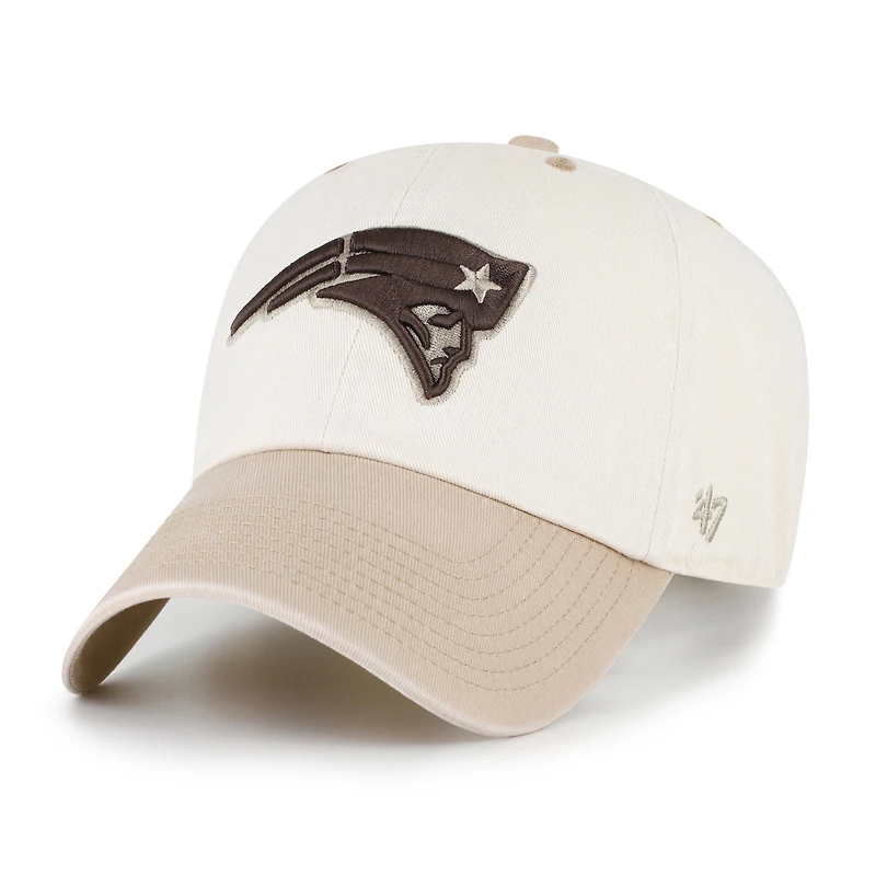 Casquette ajustable New England Patriots « Neutral Terrain Clean Up » pour homme, coloris naturel/beige, modèle 47