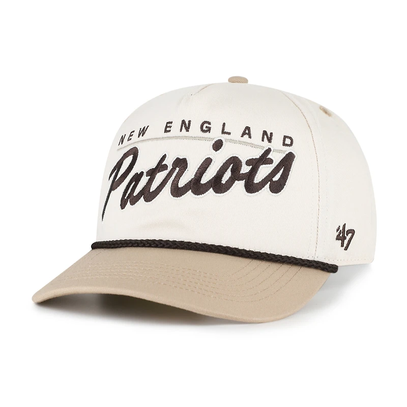 Men's '47 Natural/Tan New England Patriots Neutral Terrain Hitch Rope Adjustable Hat