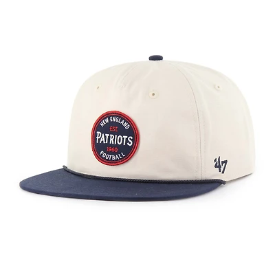 Casquette ajustable Payson Captain des Patriots de la Nouvelle-Angleterre '47 Natural pour homme