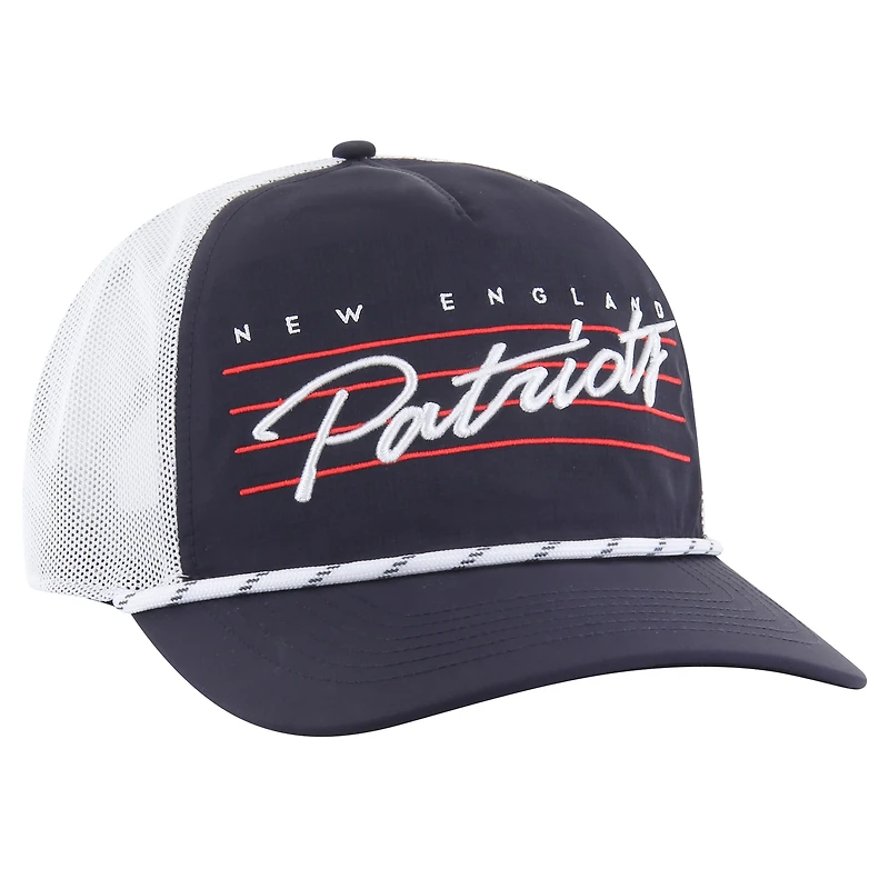 Men's '47 Navy/White New England Patriots Downburst Relaxed Hitch Trucker Adjustable Hat