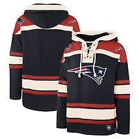 Men's '47 Navy New England Patriots Superior Lacer Pullover Hoodie