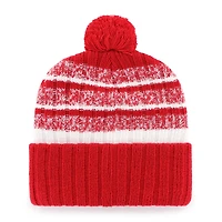 Men's '47  Red New England Patriots Local Cuffed Knit Hat with Pom
