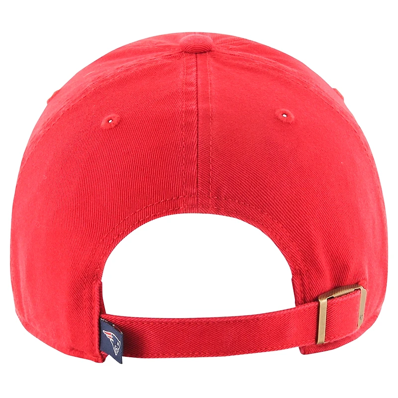 Casquette réglable de nettoyage secondaire '47 rouge des New England Patriots pour hommes