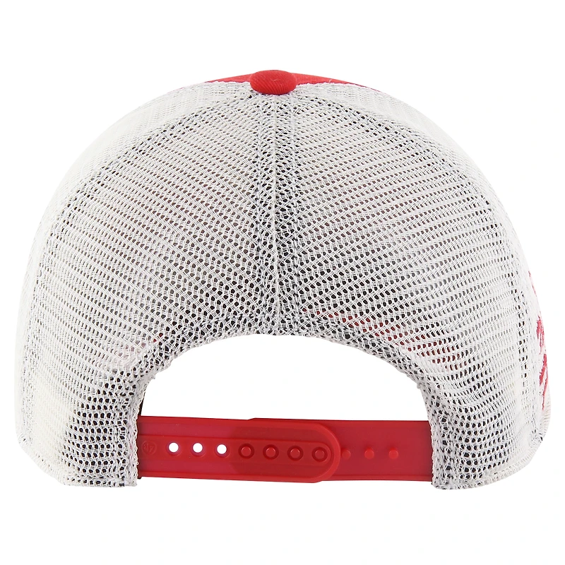 Men's '47 Red New England Patriots Throwback Clubhouse Boon Clean-Up Trucker Adjustable Hat