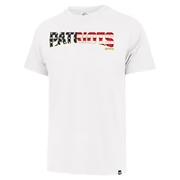 T-shirt blanc avec inscription drapeau Franklin des Patriots de la Nouvelle-Angleterre '47 pour hommes