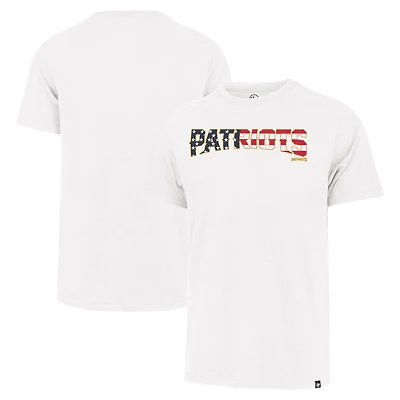 T-shirt blanc avec inscription drapeau Franklin des Patriots de la Nouvelle-Angleterre '47 pour hommes