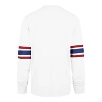 T-shirt à manches longues pour homme New England Patriots Gridiron Throwback Premier Brex '47 blanc