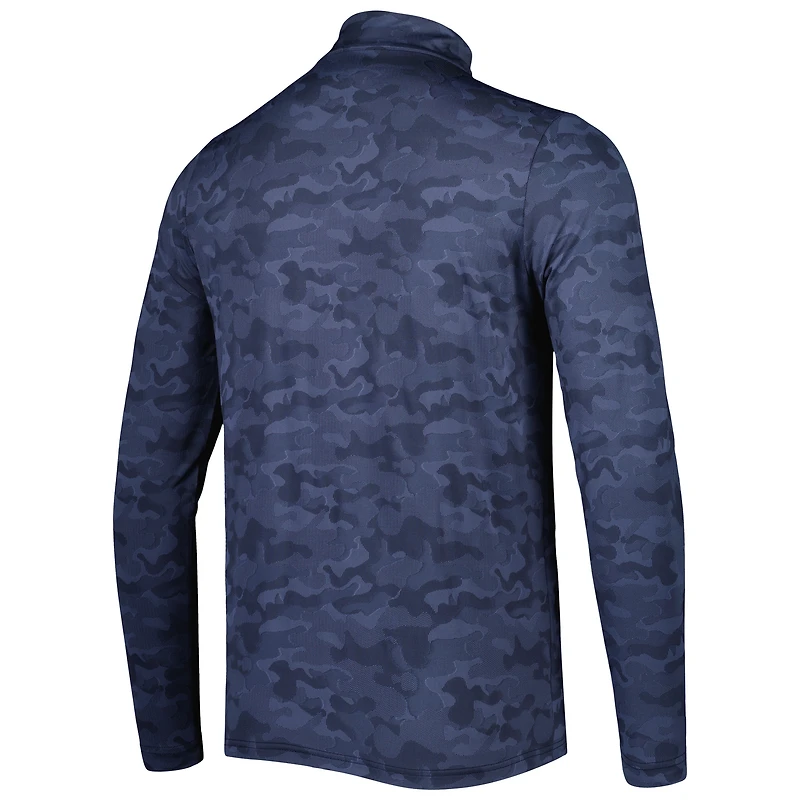 Sweat-shirt à col zippé Antigua Navy New England Patriots Brigade pour homme