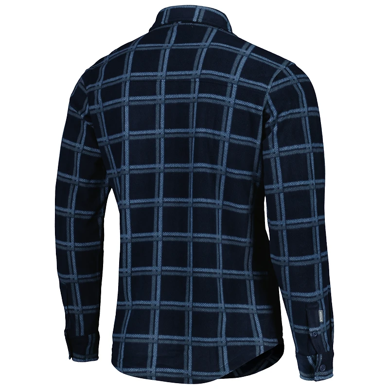 Men's Antigua Navy New England Patriots Industry Flannel Button-Up Shirt Jacket