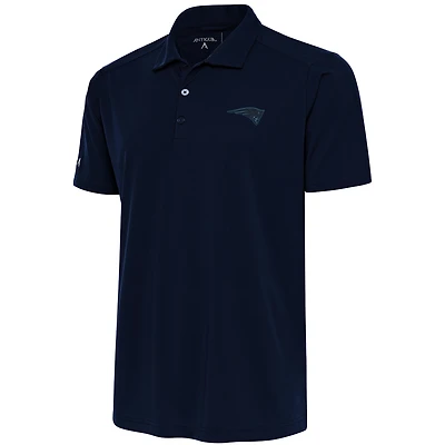 Polo bleu marine Antigua New England Patriots pour homme, grand format, avec logo ton sur