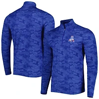 Haut à fermeture éclair quart de tour Antigua Royal New England Patriots Brigade pour homme