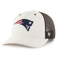 Casquette trucker ajustable Carhartt x '47 New England Patriots, couleur naturelle/marron, non teinte