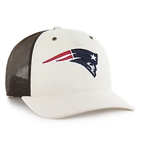 Men's Carhartt x '47 Natural/Brown New England Patriots Undyed Trucker Adjustable Hat