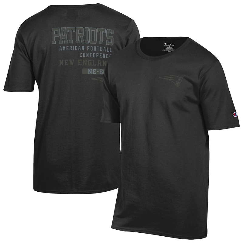 T-shirt noir à logo ton sur Champion New England Patriots pour homme