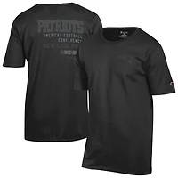 T-shirt noir à logo ton sur Champion New England Patriots pour homme
