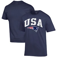 Men's Champion Navy New England Patriots Americana T-Shirt