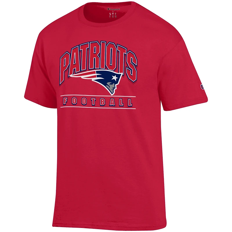 Men's Champion  Red New England Patriots Football T-Shirt