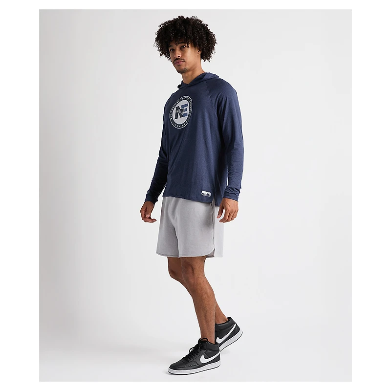 Men's Charles River x New England Patriots  Navy Cayak Hooded Long Sleeve T-Shirt