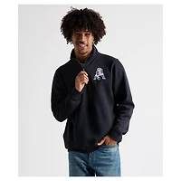 Pull-over à col zippé bleu marine Charles River x New England Patriots pour homme