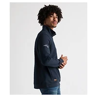 Sweat-shirt matelassé à col zippé Franconia bleu marine Charles River x New England Patriots pour homme