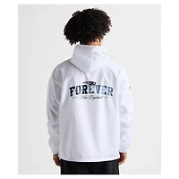 Sweat à capuche zippé demi-zip blanc Charles River x New England Patriots pour homme